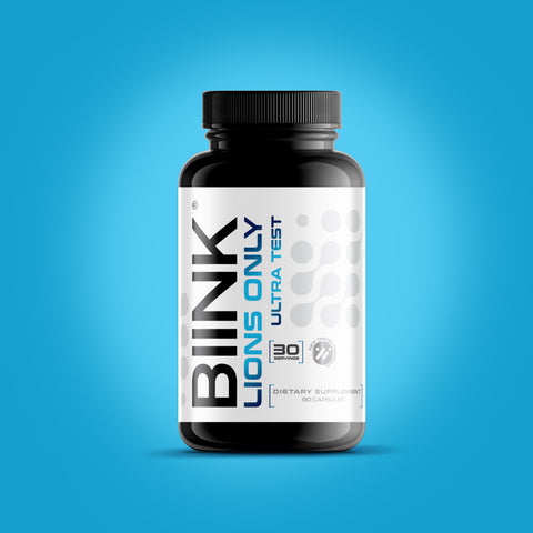 "Support Healthy Testosterone Levels with BIINK Nutrition's Lions Only Testosterone Support"